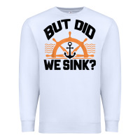 White funny boat captain gift for boater men women cool boating t shirt Premium Sweatshirt - linhVisuals
