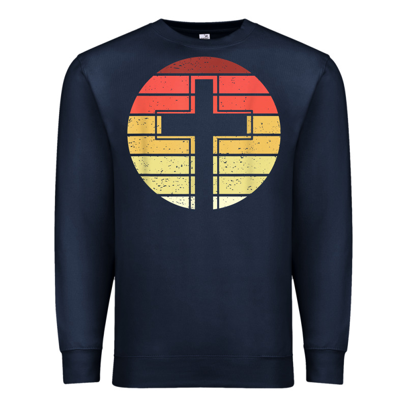 Jesus Cross Retro Style Vintage T Shirt Premium Sweatshirt by linhVisuals | Teevron