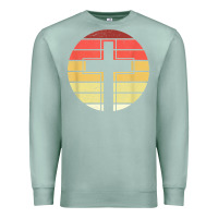 Seafoam jesus cross retro style vintage t shirt Premium Sweatshirt - linhVisuals