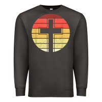 Smoke jesus cross retro style vintage t shirt Premium Sweatshirt - linhVisuals