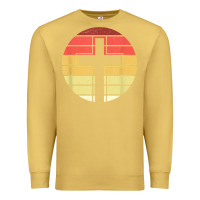 Antique Gold jesus cross retro style vintage t shirt Premium Sweatshirt - linhVisuals