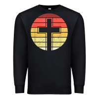 Black jesus cross retro style vintage t shirt Premium Sweatshirt - linhVisuals