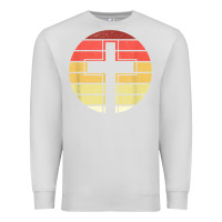 Dove Grey jesus cross retro style vintage t shirt Premium Sweatshirt - linhVisuals