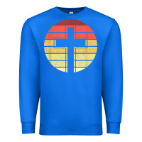 True Royal jesus cross retro style vintage t shirt Premium Sweatshirt - linhVisuals