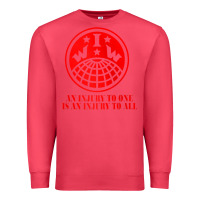 Cardinal iww injury one is injury to all front and back red zip hoodie Premium Sweatshirt - linhVisuals