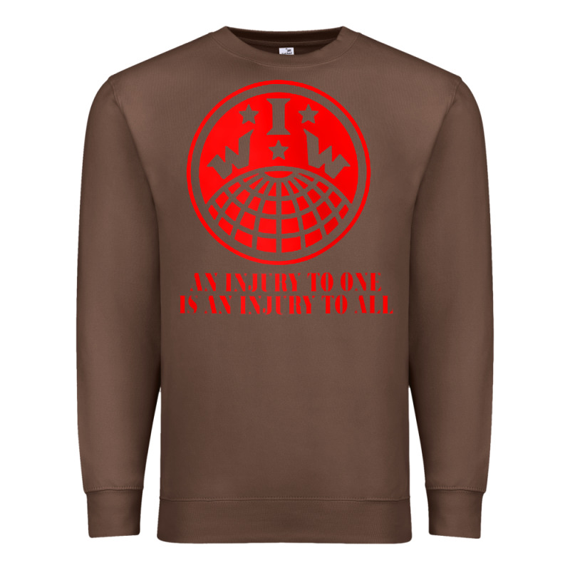 Iww Injury One Is Injury To All Front And Back Red Zip Hoodie Premium Sweatshirt by linhVisuals | Teevron