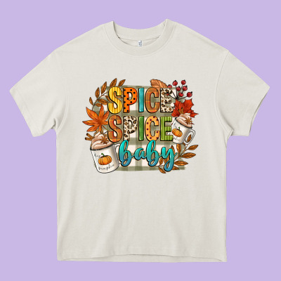 Spice Spice Baby Heavy Core Tee Designed By Cowgirlartshop
