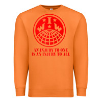 Carrot iww injury one is injury to all front and back red zip hoodie Premium Sweatshirt - linhVisuals