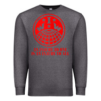 Charcoal Heather iww injury one is injury to all front and back red zip hoodie Premium Sweatshirt - linhVisuals