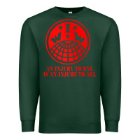 Sports Green iww injury one is injury to all front and back red zip hoodie Premium Sweatshirt - linhVisuals