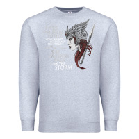Heather Grey fate whispers to her you cannot withstand the storm t shirt Premium Sweatshirt - linhVisuals