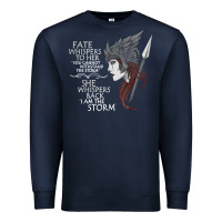Navy fate whispers to her you cannot withstand the storm t shirt Premium Sweatshirt - linhVisuals
