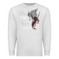 Oatmeal Heather fate whispers to her you cannot withstand the storm t shirt Premium Sweatshirt - linhVisuals