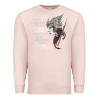 Pale Pink fate whispers to her you cannot withstand the storm t shirt Premium Sweatshirt - linhVisuals
