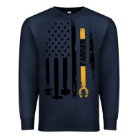 Navy farrier, horse lovers no hoof no horse barefoot father's day pullover Premium Sweatshirt - linhVisuals