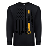 Black farrier, horse lovers no hoof no horse barefoot father's day pullover Premium Sweatshirt - linhVisuals
