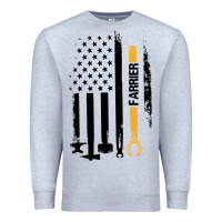 Heather Grey farrier, horse lovers no hoof no horse barefoot father's day pullover Premium Sweatshirt - linhVisuals