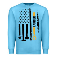 Ocean Blue farrier, horse lovers no hoof no horse barefoot father's day pullover Premium Sweatshirt - linhVisuals