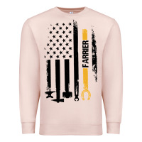Pale Pink farrier, horse lovers no hoof no horse barefoot father's day pullover Premium Sweatshirt - linhVisuals