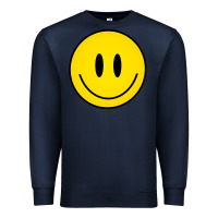 Navy retro happy vibe smiley face happy face graphic sweatshirt Premium Sweatshirt - linhVisuals
