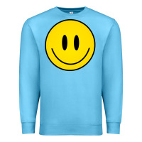 Ocean Blue retro happy vibe smiley face happy face graphic sweatshirt Premium Sweatshirt - linhVisuals