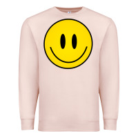 Pale Pink retro happy vibe smiley face happy face graphic sweatshirt Premium Sweatshirt - linhVisuals