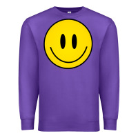 Purple retro happy vibe smiley face happy face graphic sweatshirt Premium Sweatshirt - linhVisuals