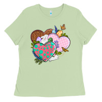 Matcha Easter Day Western Easter hearts Ladies Tee - OliviaCreatesArt