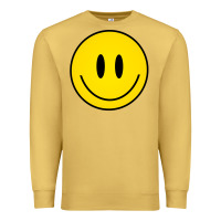 Retro Happy Vibe Smiley Face Happy Face Graphic Sweatshirt Premium Sweatshirt | Teevron