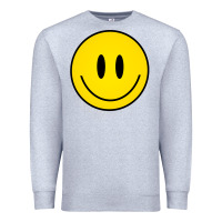 Heather Grey retro happy vibe smiley face happy face graphic sweatshirt Premium Sweatshirt - linhVisuals