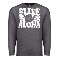 Charcoal Heather vintage live aloha state hawaiian islands shaka hawaii maui pullover h Premium Sweatshirt - linhVisuals