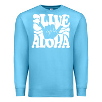Ocean Blue vintage live aloha state hawaiian islands shaka hawaii maui pullover h Premium Sweatshirt - linhVisuals
