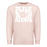 Pale Pink vintage live aloha state hawaiian islands shaka hawaii maui pullover h Premium Sweatshirt - linhVisuals
