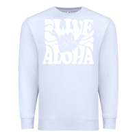 White vintage live aloha state hawaiian islands shaka hawaii maui pullover h Premium Sweatshirt - linhVisuals
