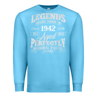 Ocean Blue legends were born in 1942 year of birth birthday t shirt Premium Sweatshirt - linhVisuals