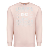 Pale Pink legends were born in 1942 year of birth birthday t shirt Premium Sweatshirt - linhVisuals