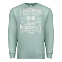 Seafoam legends were born in 1942 year of birth birthday t shirt Premium Sweatshirt - linhVisuals