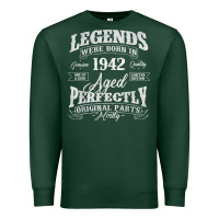Sports Green legends were born in 1942 year of birth birthday t shirt Premium Sweatshirt - linhVisuals