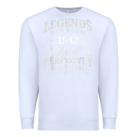 White legends were born in 1942 year of birth birthday t shirt Premium Sweatshirt - linhVisuals
