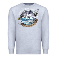 Heather Grey funny women want me, fish fishing fear t shirt Premium Sweatshirt - linhVisuals