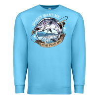 Ocean Blue funny women want me, fish fishing fear t shirt Premium Sweatshirt - linhVisuals