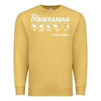Antique Gold dog pomeranian cute dog puppy pet black paw Premium Sweatshirt - linhVisuals