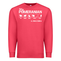 Cardinal dog pomeranian cute dog puppy pet black paw Premium Sweatshirt - linhVisuals
