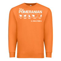 Carrot dog pomeranian cute dog puppy pet black paw Premium Sweatshirt - linhVisuals