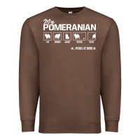 Chestnut dog pomeranian cute dog puppy pet black paw Premium Sweatshirt - linhVisuals