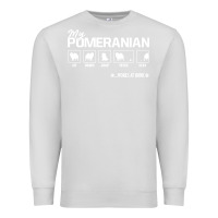 Dove Grey dog pomeranian cute dog puppy pet black paw Premium Sweatshirt - linhVisuals
