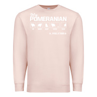 Pale Pink dog pomeranian cute dog puppy pet black paw Premium Sweatshirt - linhVisuals