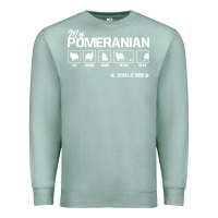 Seafoam dog pomeranian cute dog puppy pet black paw Premium Sweatshirt - linhVisuals