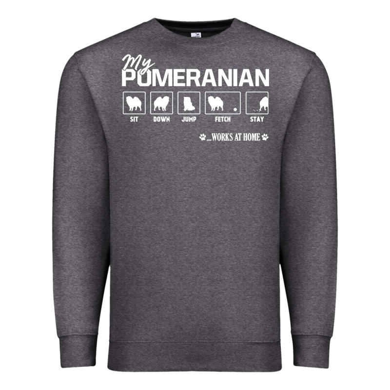 Dog Pomeranian Cute Dog Puppy Pet Black Paw Premium Sweatshirt by linhVisuals | Teevron