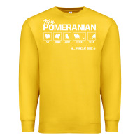 Lemon dog pomeranian cute dog puppy pet black paw Premium Sweatshirt - linhVisuals